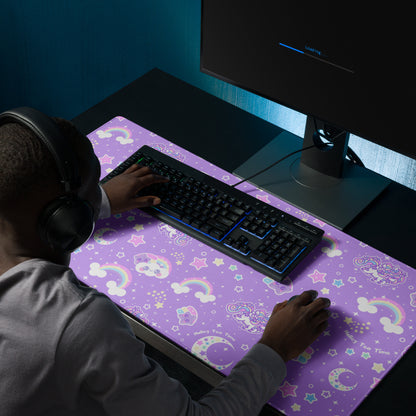 Rainbow Stardust Unicorn Friends Desk Mat Gaming Mouse Pad