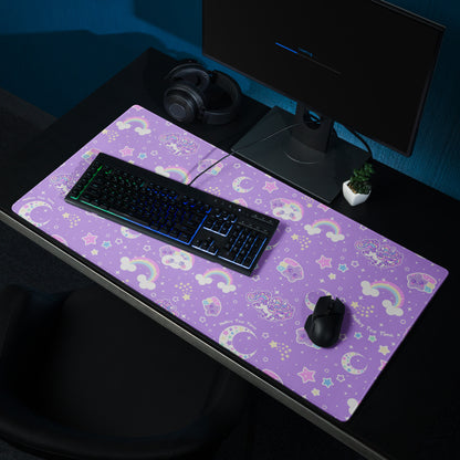 Rainbow Stardust Unicorn Friends Desk Mat Gaming Mouse Pad