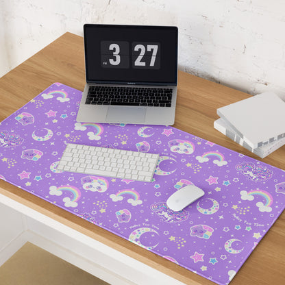 Rainbow Stardust Unicorn Friends Desk Mat Gaming Mouse Pad