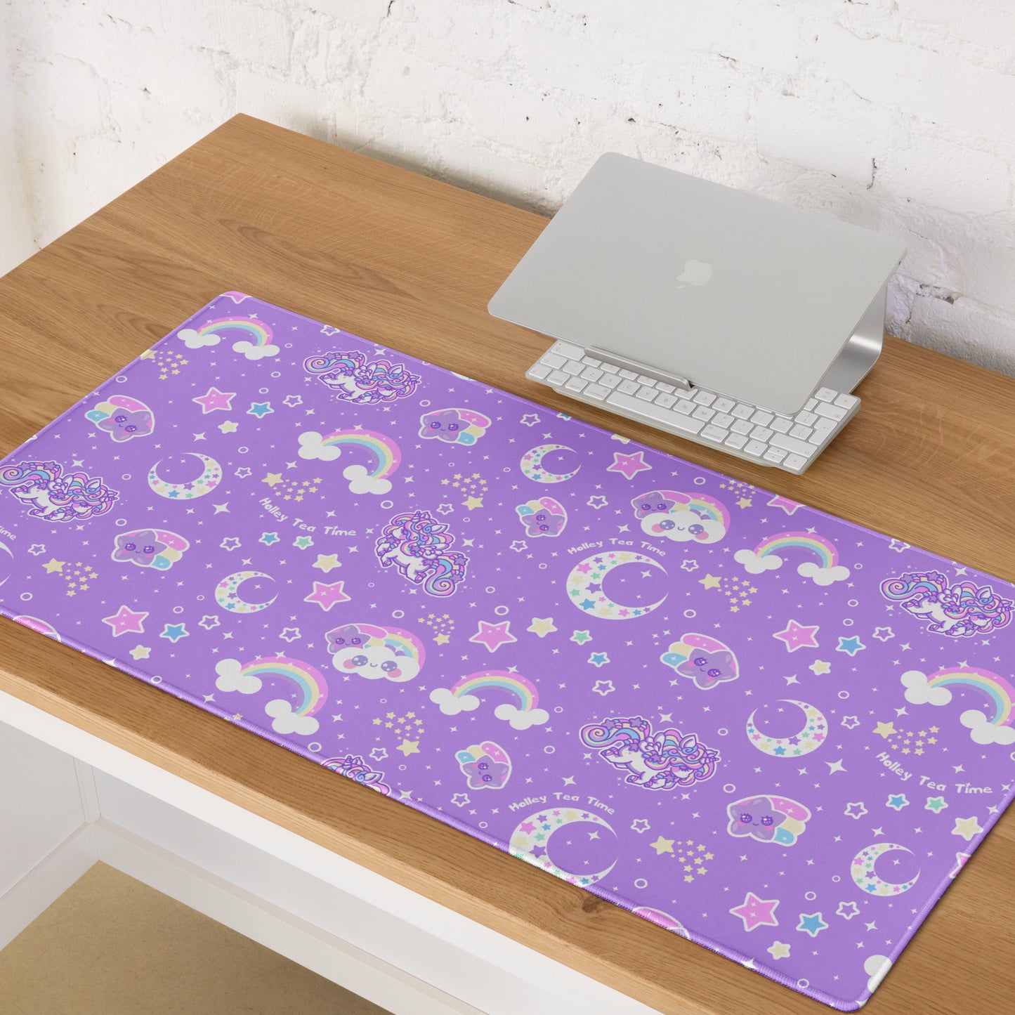 Rainbow Stardust Unicorn Friends Desk Mat Gaming Mouse Pad