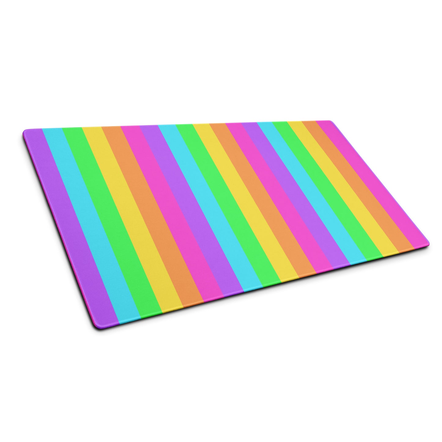 Rainbow Wonderland Desk Mat Gaming Mouse Pad (Color Block Stripes)