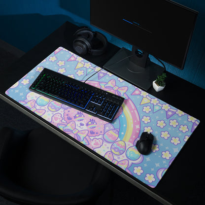 Magical Rainbow Easter Bunny Desk Mat Gaming Mouse Pad