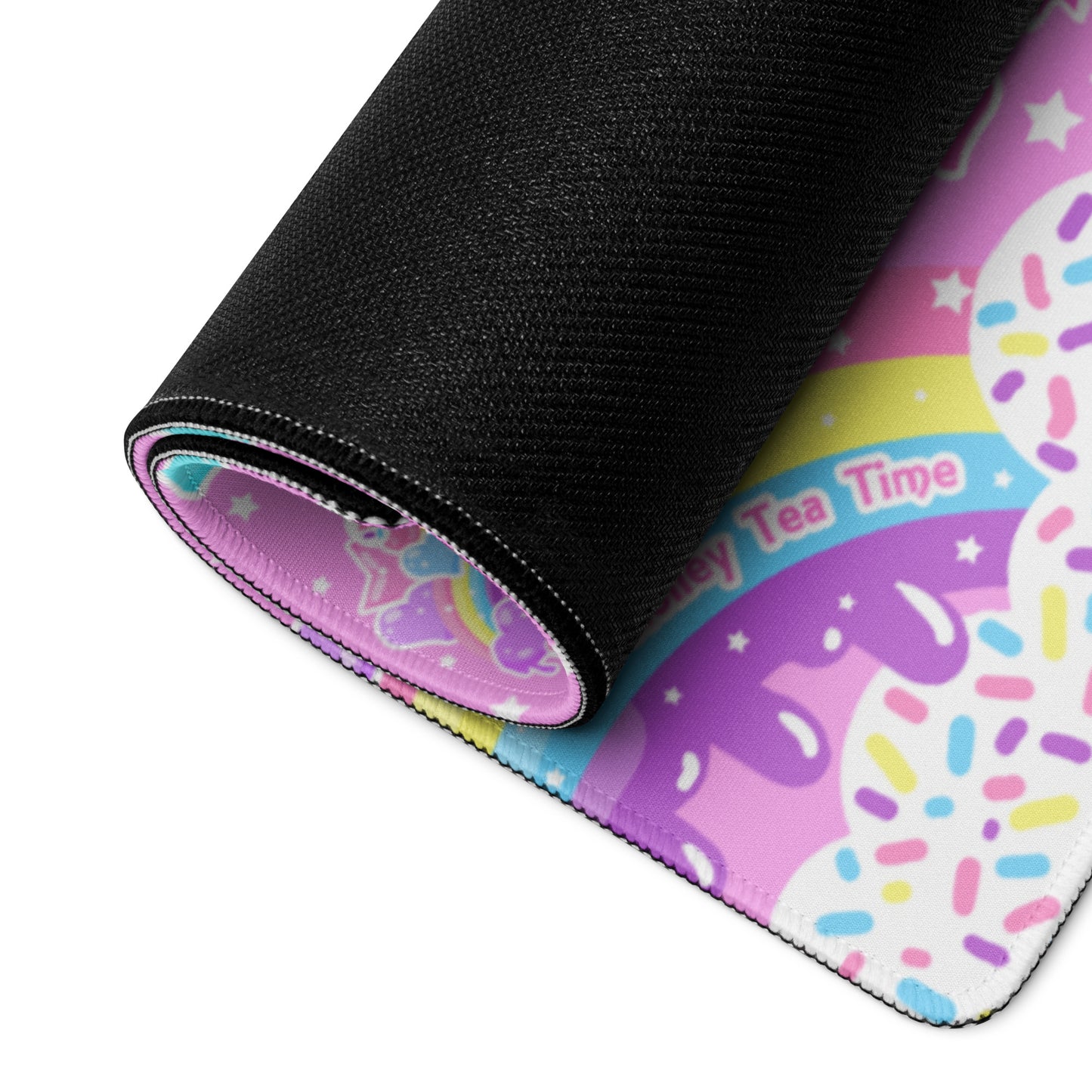 Rainbow Sweets Desk Mat Gaming Mouse Pad (Pink)