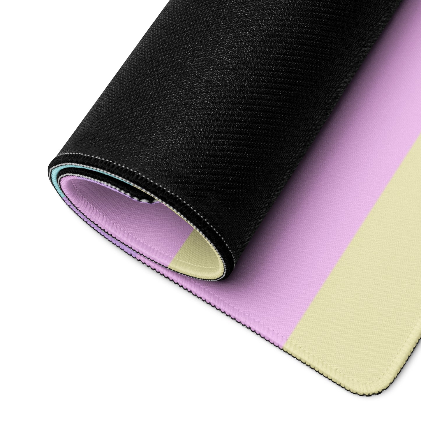 Pastel Stripes Desk Mat Gaming Mouse Pad (Color Block)
