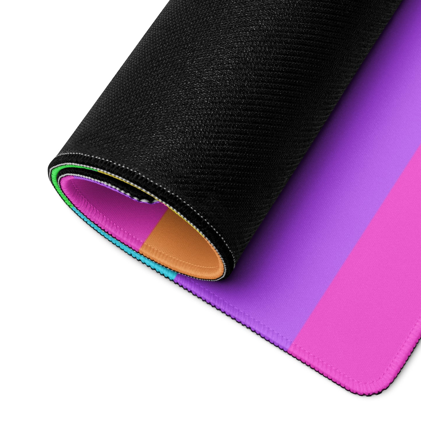 Rainbow Wonderland Desk Mat Gaming Mouse Pad (Color Block Stripes)