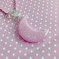 Magical cutie moon pastel pink necklace