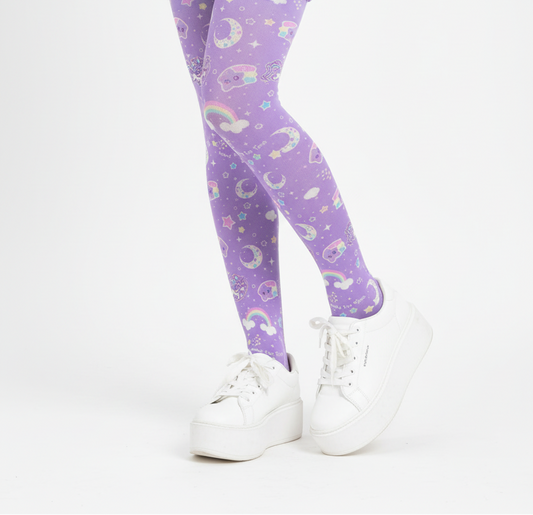Kawaii cute cutecore jijifuku fairy kei Rainbow Stardust Unicorn Friends Over Knee Stocking Socks