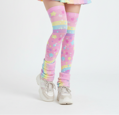 kawaii fashion decora kei over knee stocking socks pop kei pantyhose jfashion harajuku style