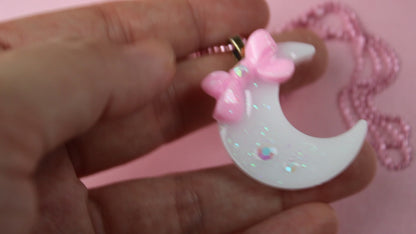 Magical Moon Necklace (White & Pink Cutie)