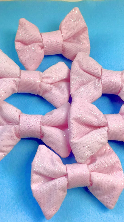 Magical Fairy Glitter Hair Bow Clip (Pink)
