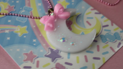 Magical Moon Necklace (White & Pink Cutie)