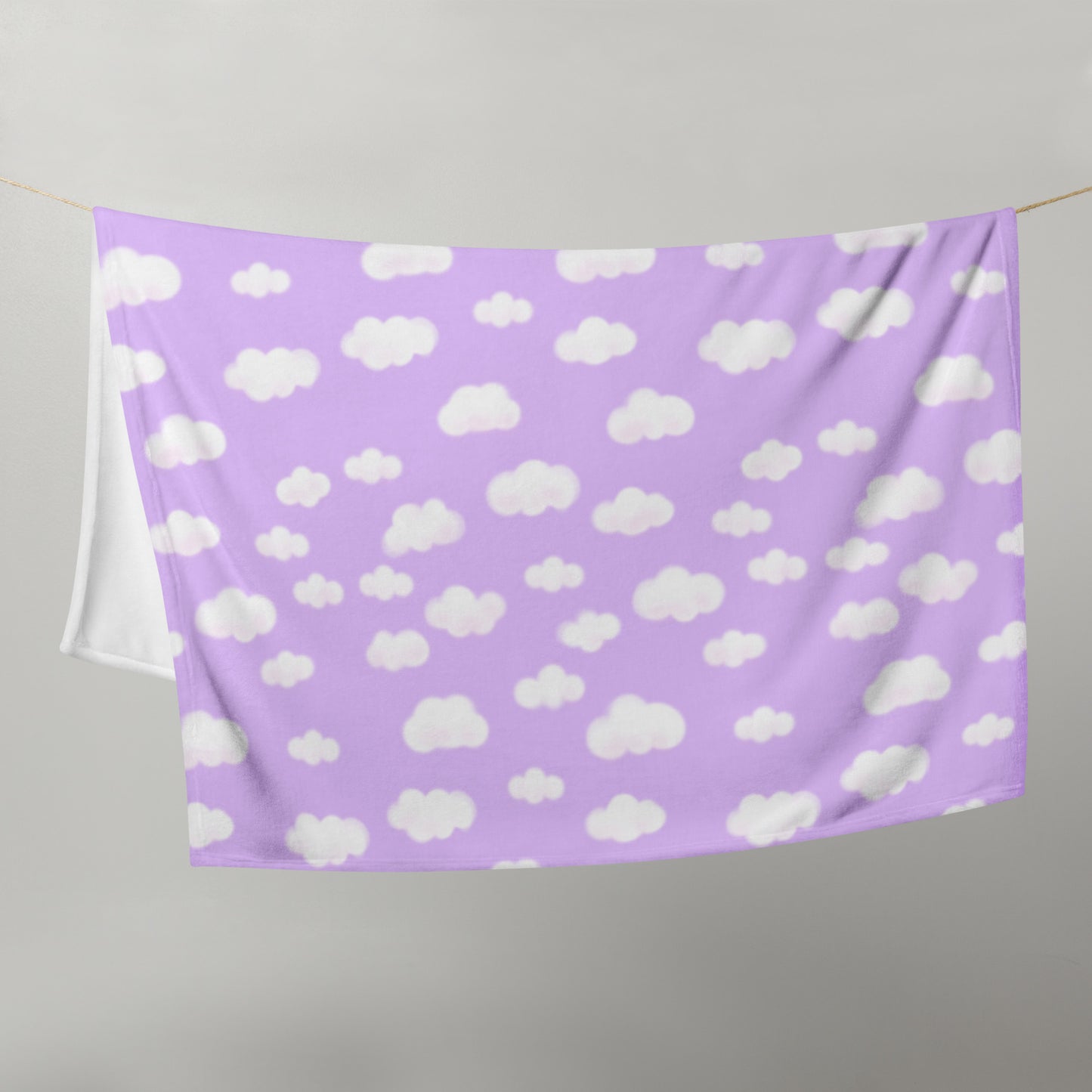 Dreamy Clouds Throw Blanket (Lilac)