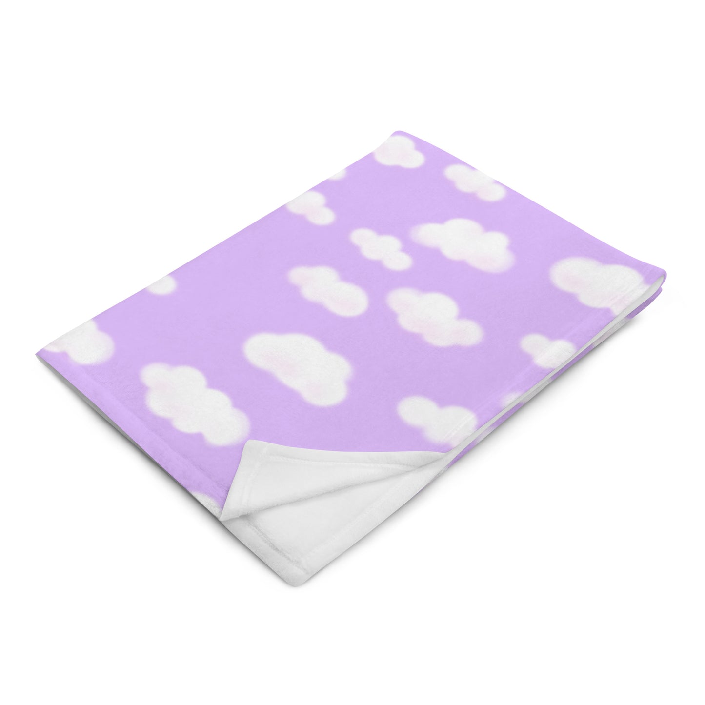 Dreamy Clouds Throw Blanket (Lilac)