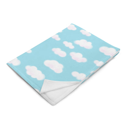 Dreamy Clouds Throw Blanket (Sky Blue)