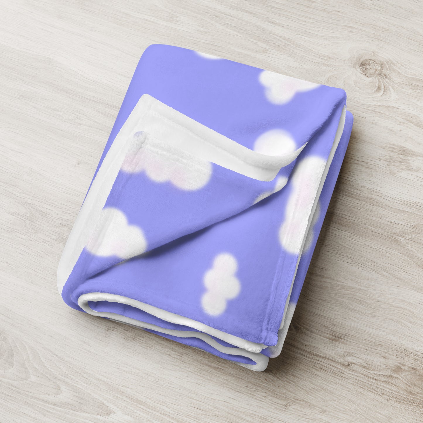 Dreamy Clouds Throw Blanket (Periwinkle)