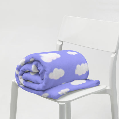 Dreamy Clouds Throw Blanket (Periwinkle)