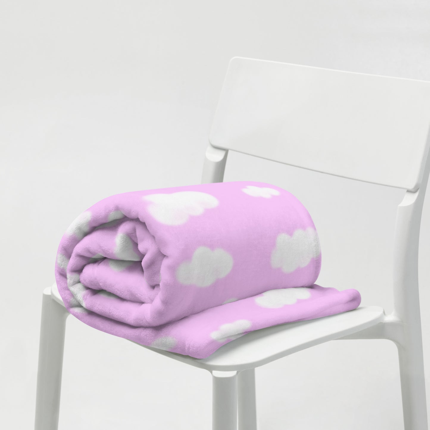 Dreamy Clouds Throw Blanket (Taffy Pink)