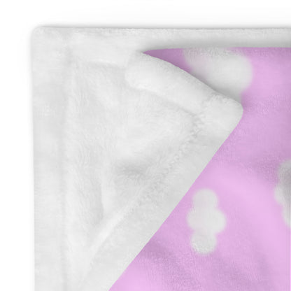 Dreamy Clouds Throw Blanket (Taffy Pink)