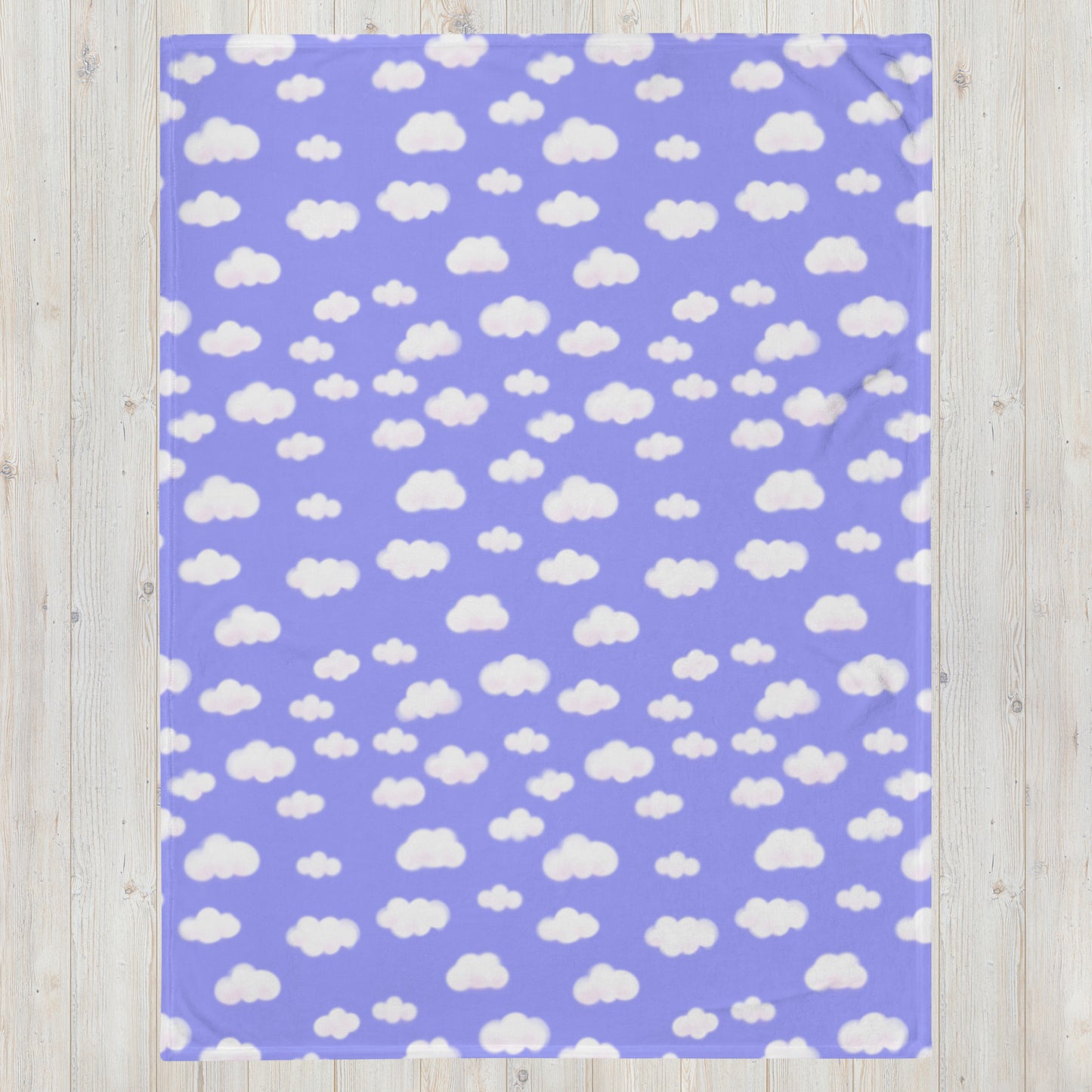 Dreamy Clouds Throw Blanket (Periwinkle)