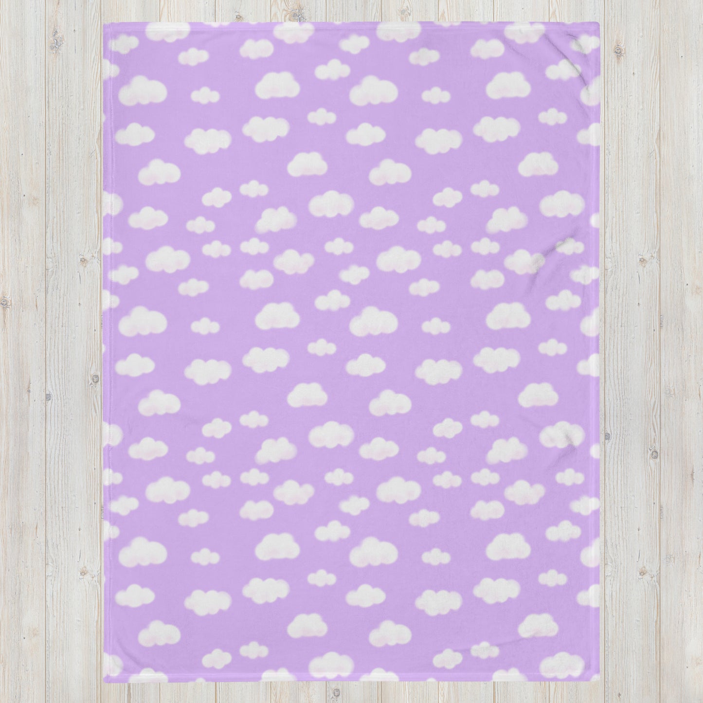 Dreamy Clouds Throw Blanket (Lilac)