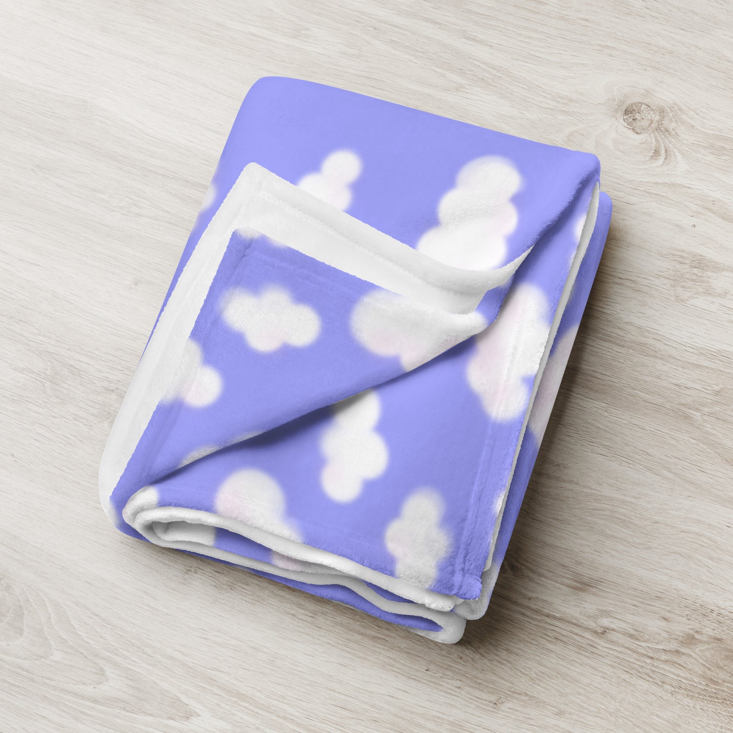 Dreamy Clouds Throw Blanket (Periwinkle)