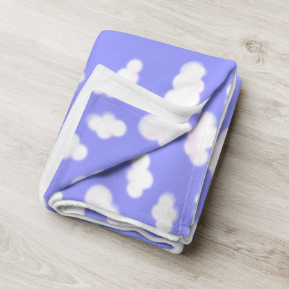 Dreamy Clouds Throw Blanket (Periwinkle)