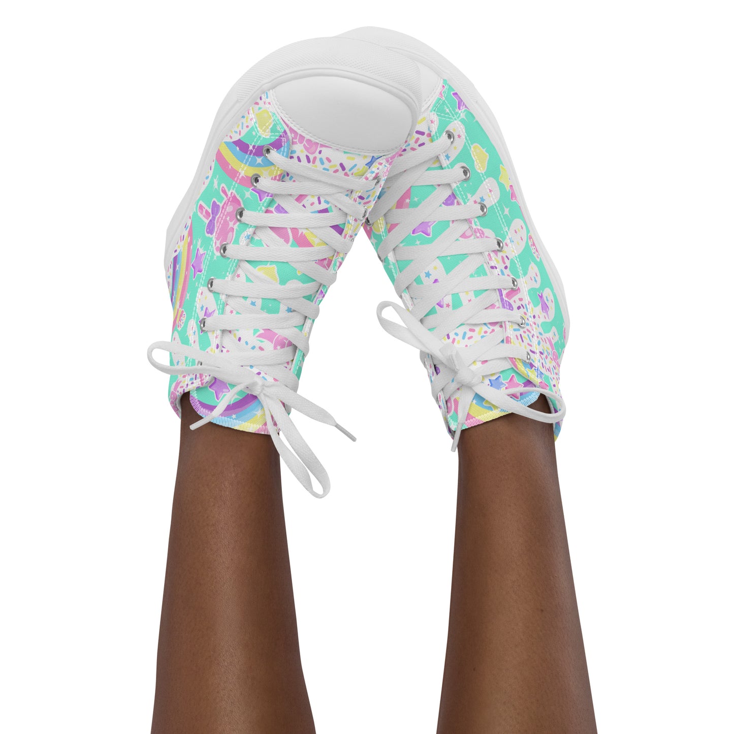 Kawaii fashion shoes rainbow candy sprinkles