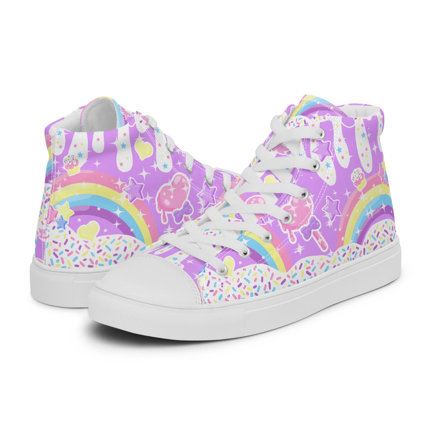 Kawaii fashion shoes rainbow candy sprinkles