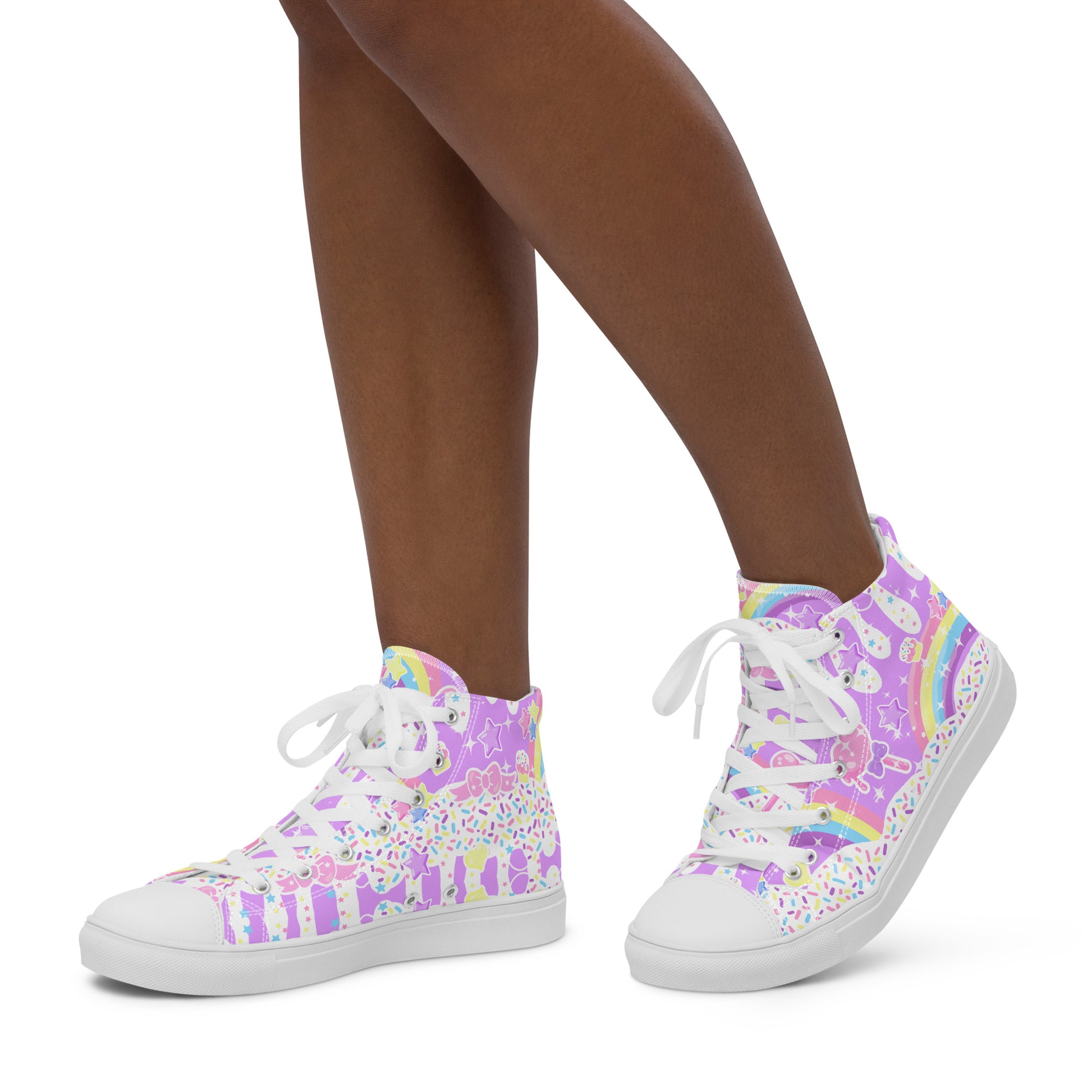 Kawaii fashion shoes rainbow candy sprinkles