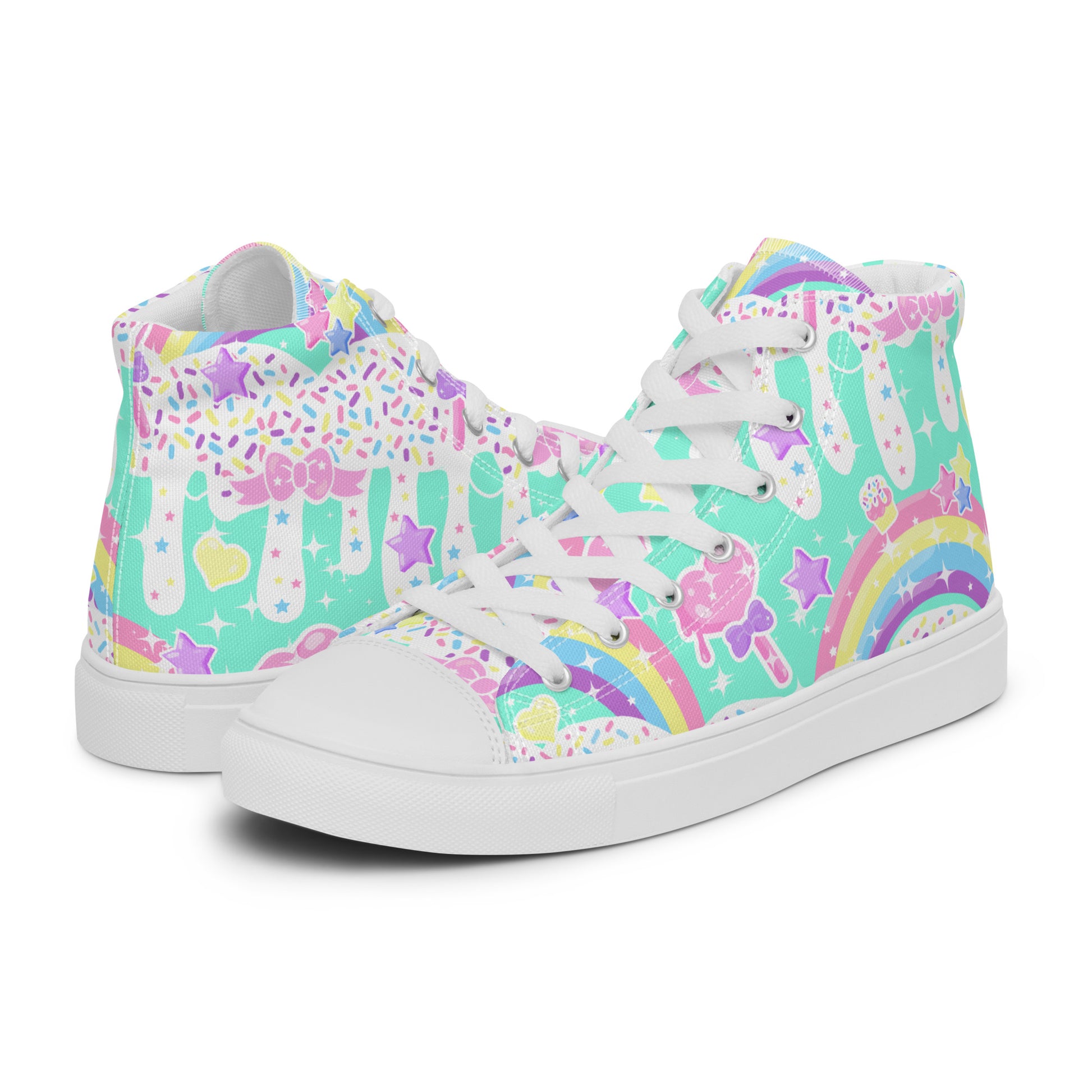 Kawaii fashion shoes rainbow candy sprinkles