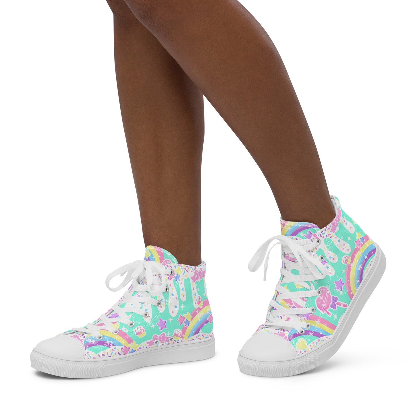 Kawaii fashion shoes rainbow candy sprinkles