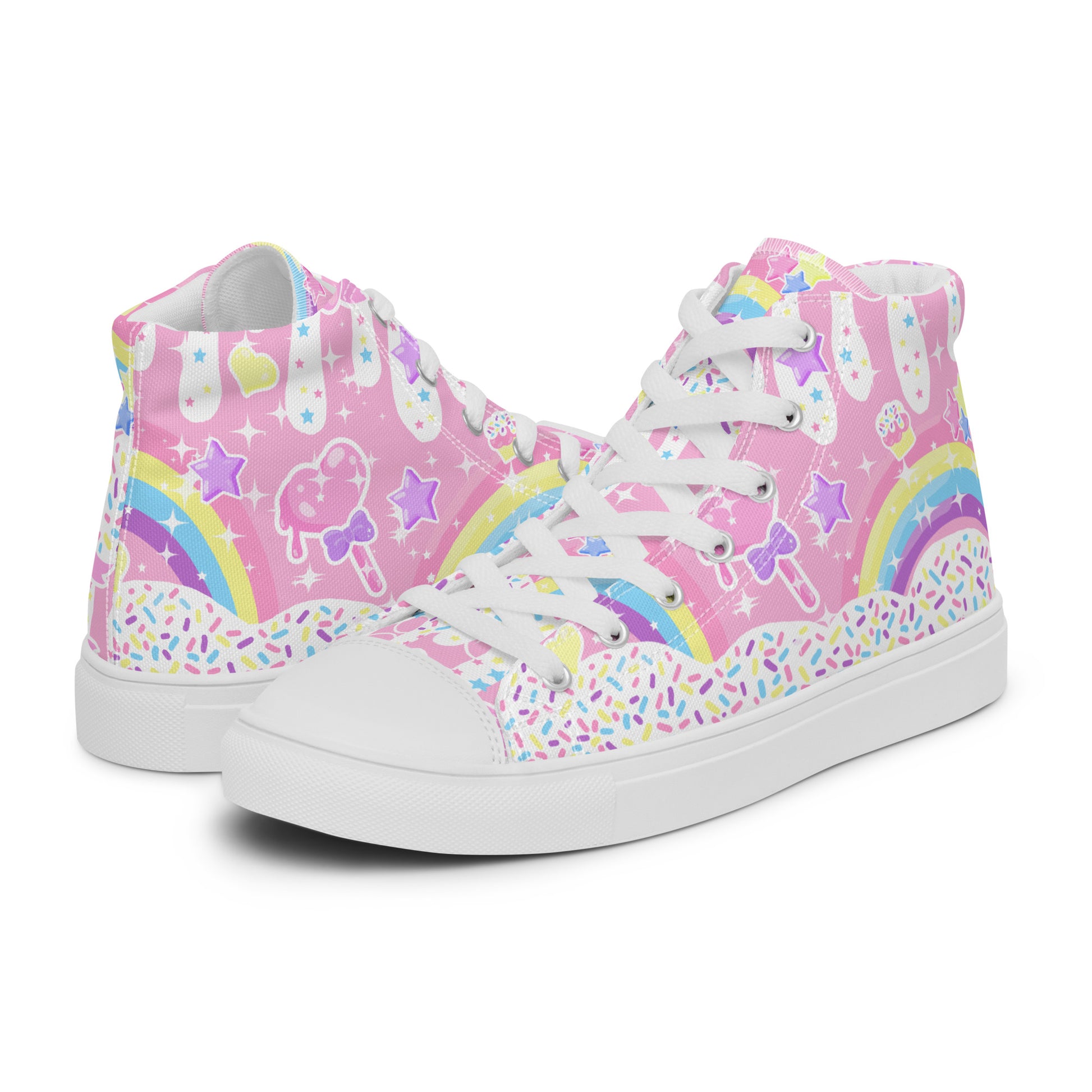 Kawaii fashion shoes rainbow candy sprinkles