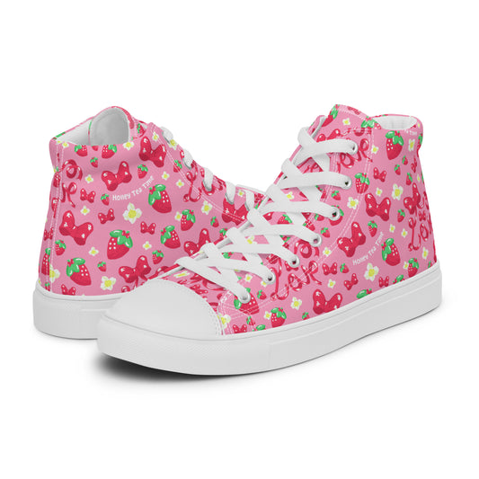 Kawaii fashion Cute strawberry high top shoes sneakers cottagecore decora kei