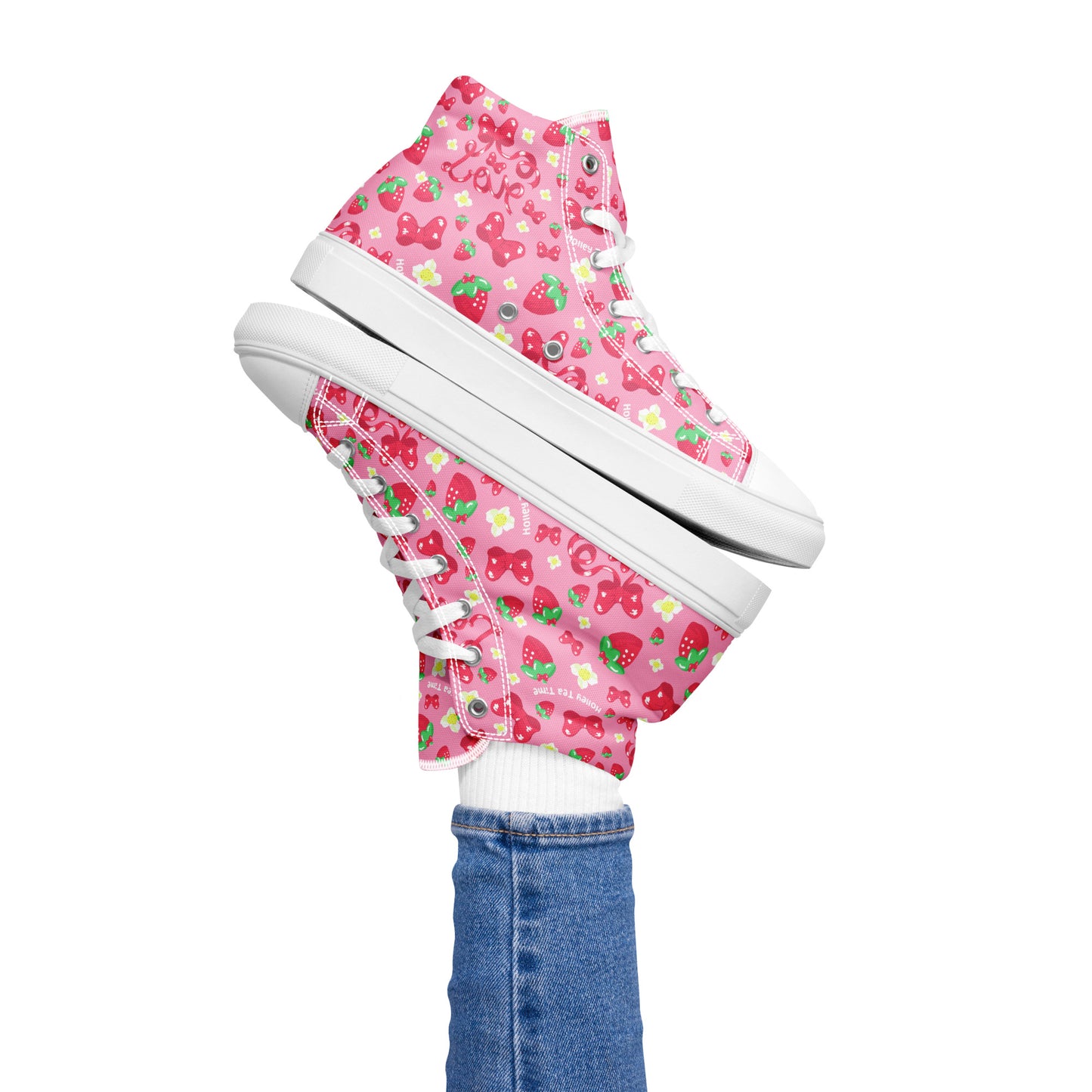 Kawaii fashion Cute strawberry high top shoes sneakers cottagecore decora kei