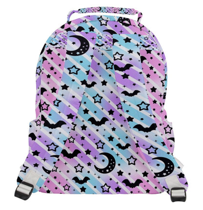 Creepy Cute Stripes Rounded Multi Pocket Backpack [made to order]