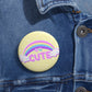 Rainbow Cute Magic Yellow Button Badge Pin (2.25")