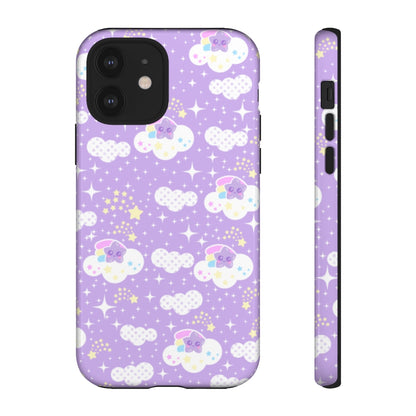 Shooting Star Clouds Purple Tough Phone Case
