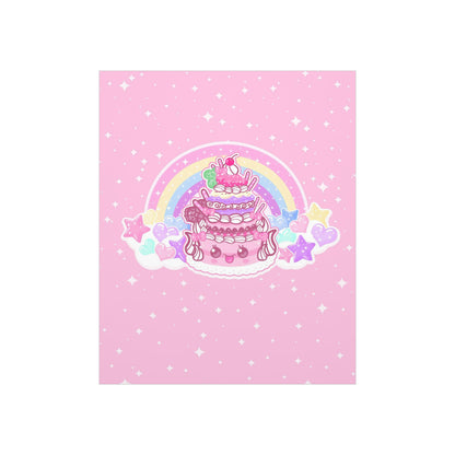 Kawaii Sparkle Cake Premium Matte Poster