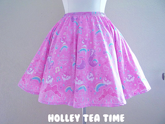Bubbly dreams pink skater skirt [made to order]
