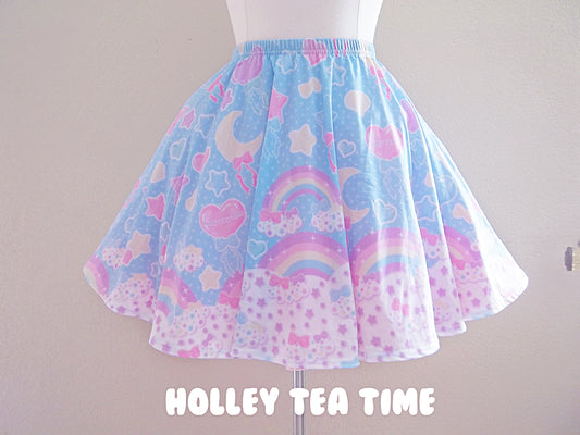 Pastel party blue skater skirt [made to order]