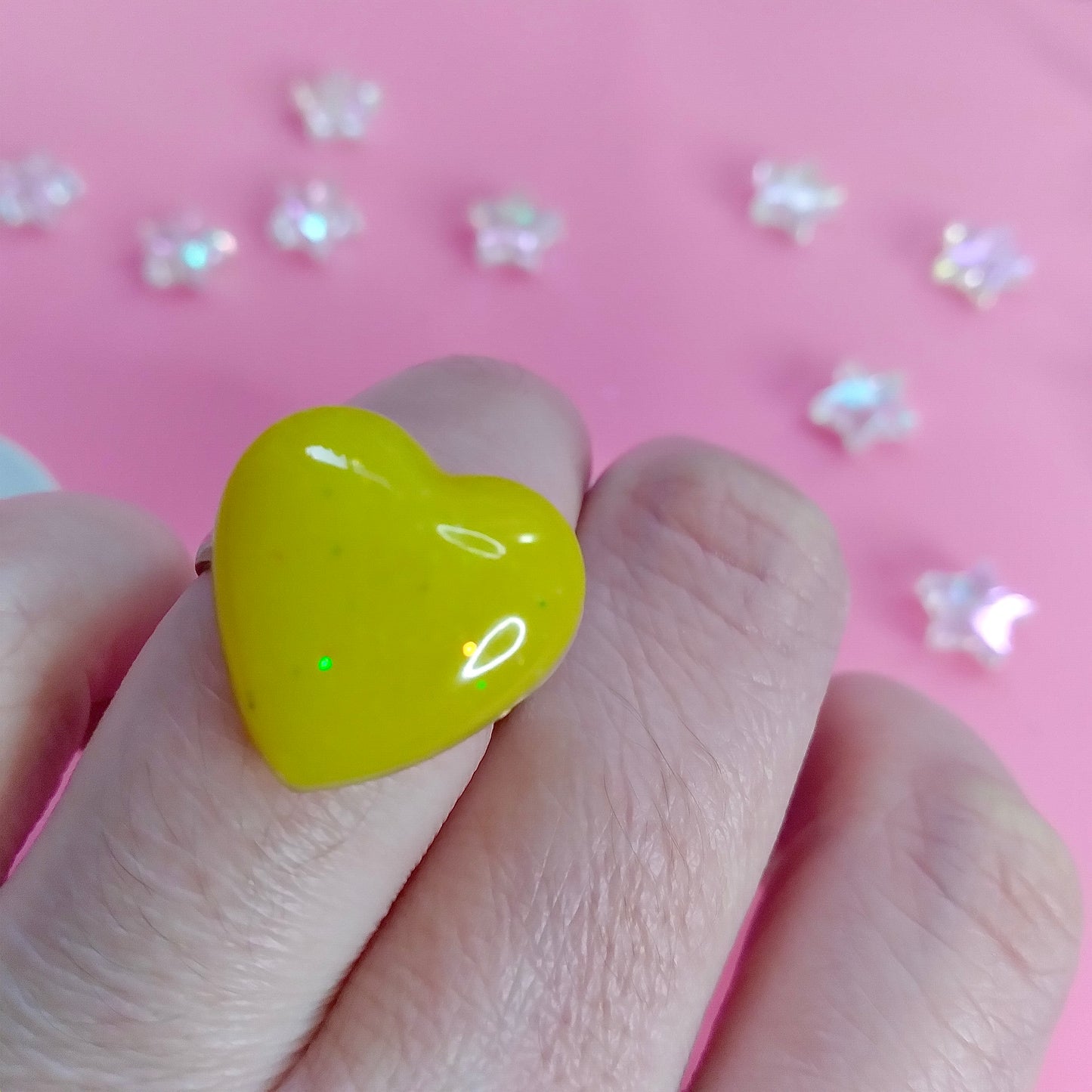 SWEETHEART RING - YELLOW SPARKLE