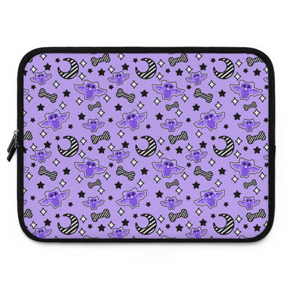 Magical Kawaii Spooky Bats Purple Laptop / Tablet Sleeve