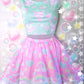 Pastel party pink skater skirt [made to order]