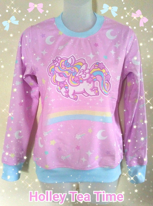 Rainbow Unicorn Women's Sweatshirt [made to order]