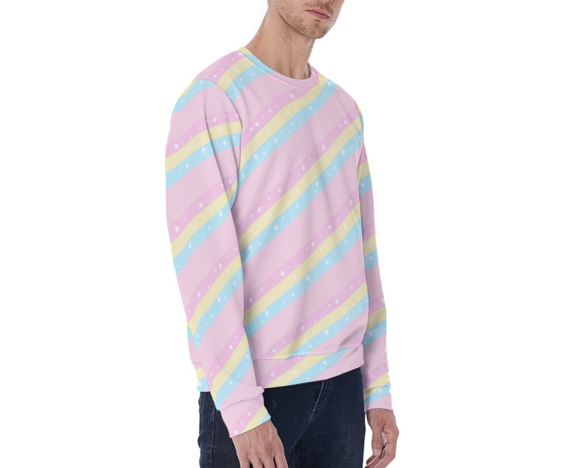 Teatime Fantasy Pink Rainbow Men's Sweatshirt
