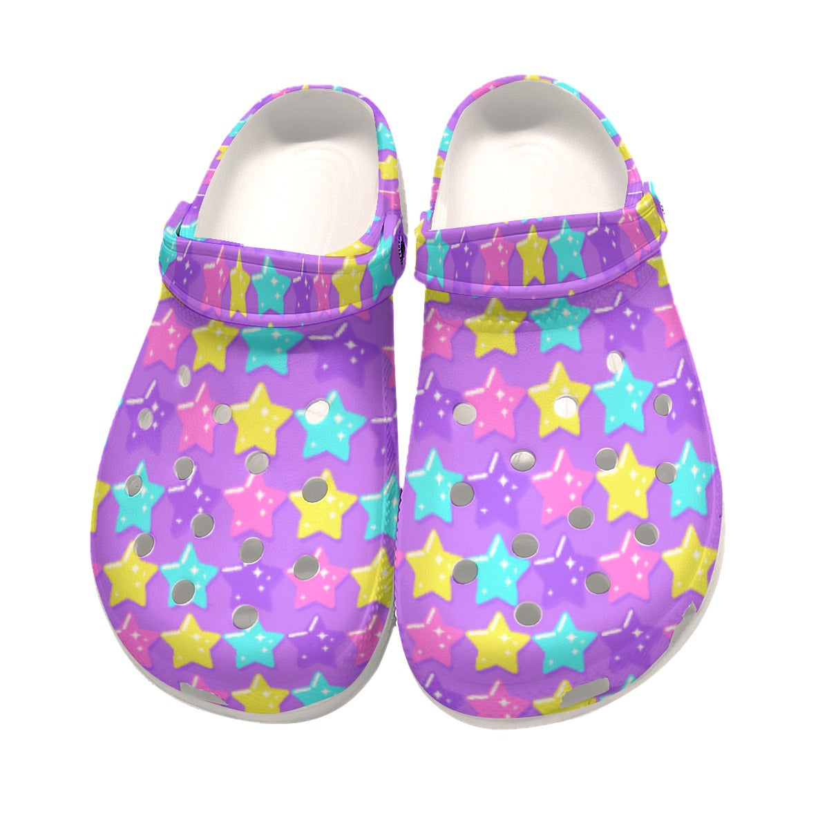 Electric Star Wave Purple Classic Clogs Women's Shoes