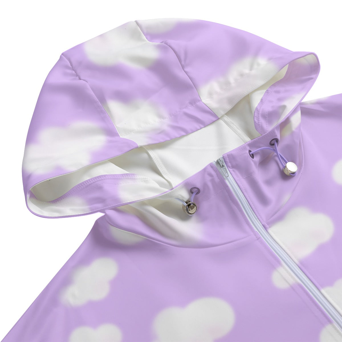 Dreamy Clouds Unisex Half-Zip Anorak Jacket (Lilac)