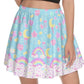 Pastel Party Blue Mini Skater Skirt