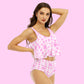 Sparkle Sweets Women's High Waisted Ruffle Two Piece Bikini Swimsuit Set