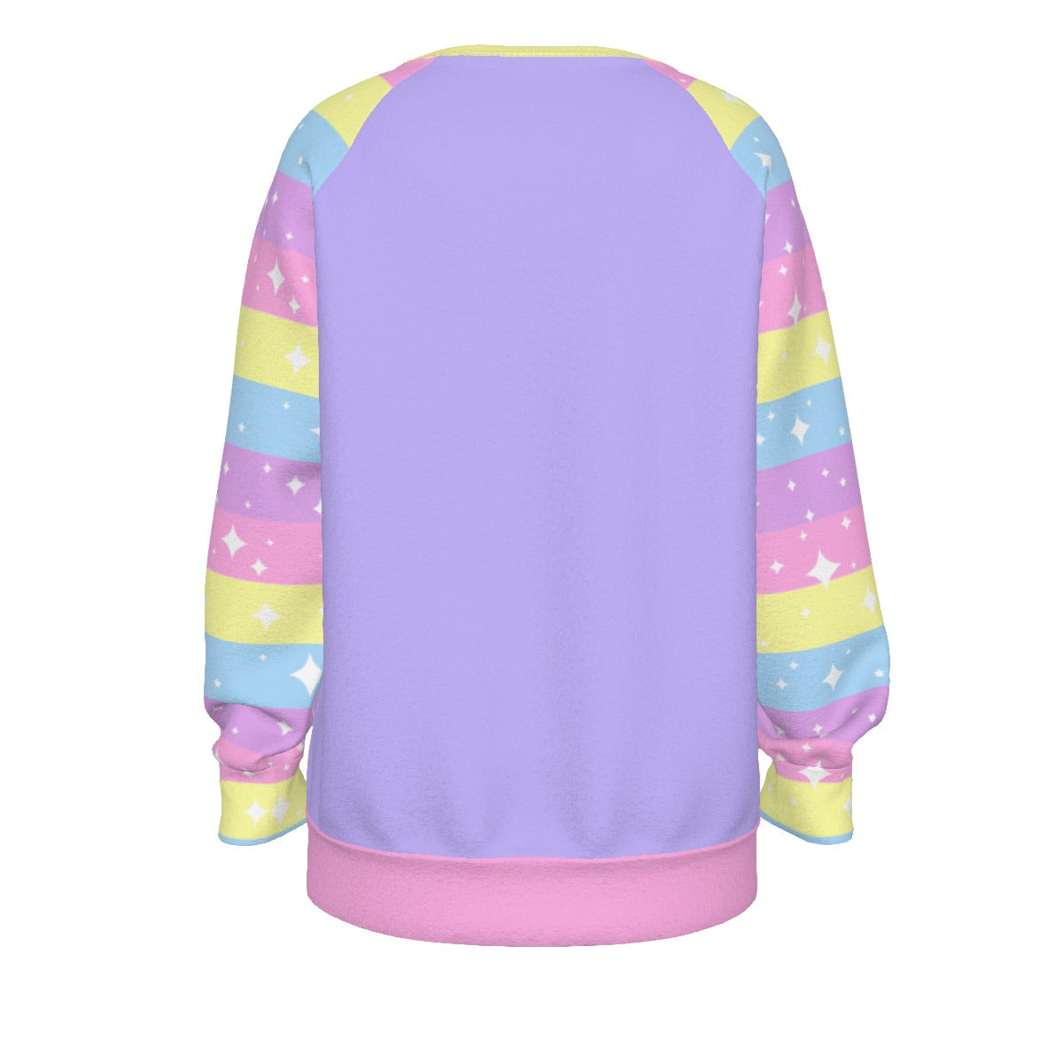 Happy Rainbow Cloud Purple Women's Raglan Sleeve Sweatshirt